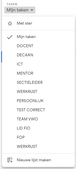 GTD- takenlijst